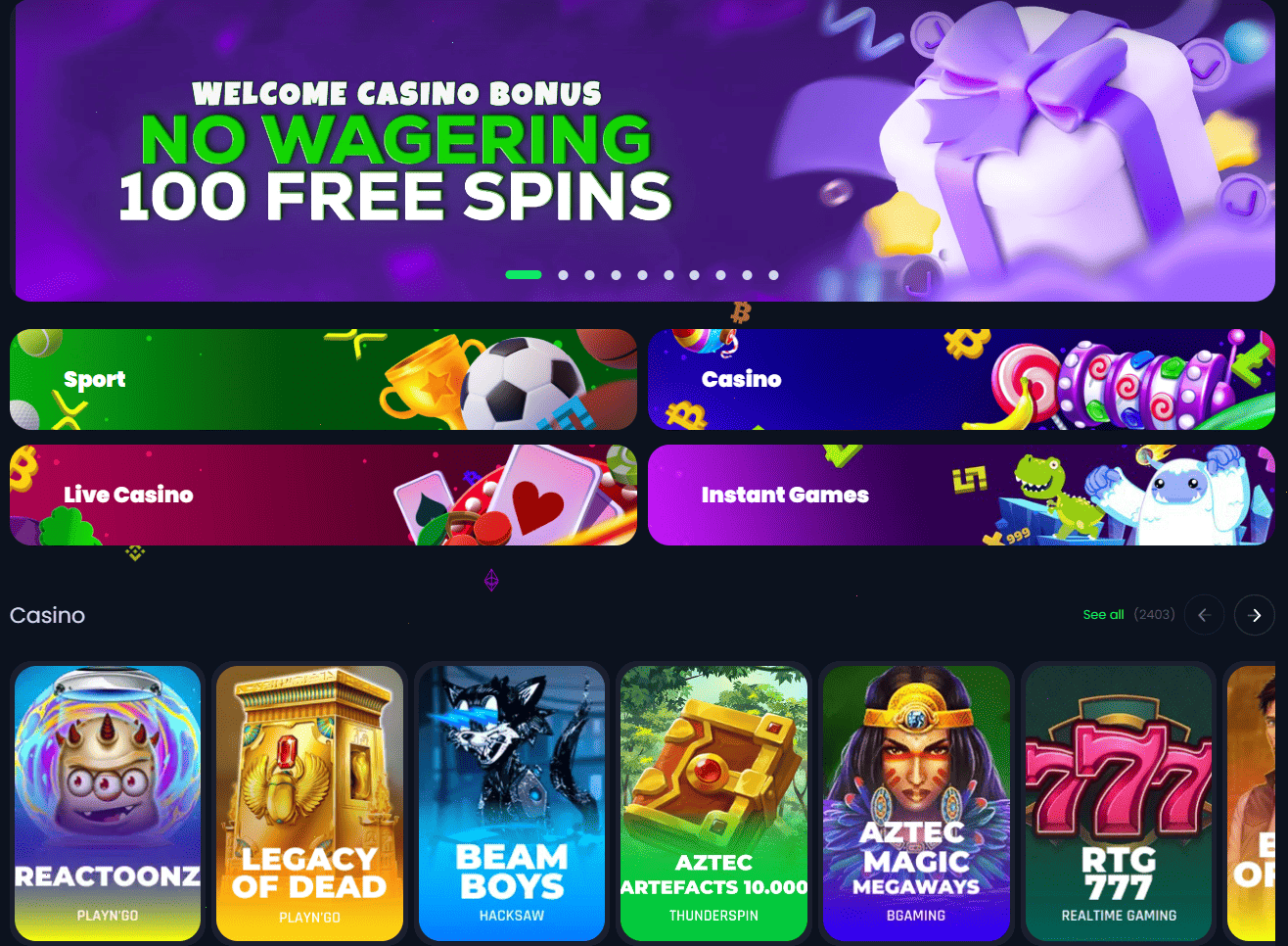 Jackbit Casino — Overview of games and available bonuses