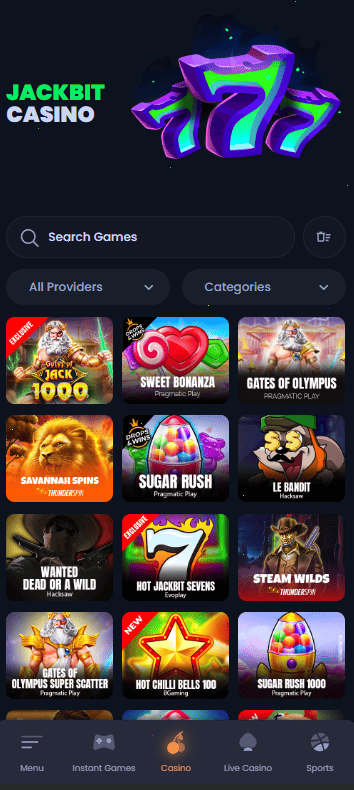 Jackbit Casino — Overview of games and available bonuses